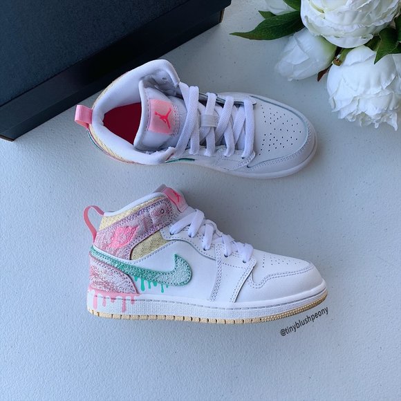 Nike | Shoes | Nike Air Jordan Mid Ice Cream Drip Nwt | Poshmark